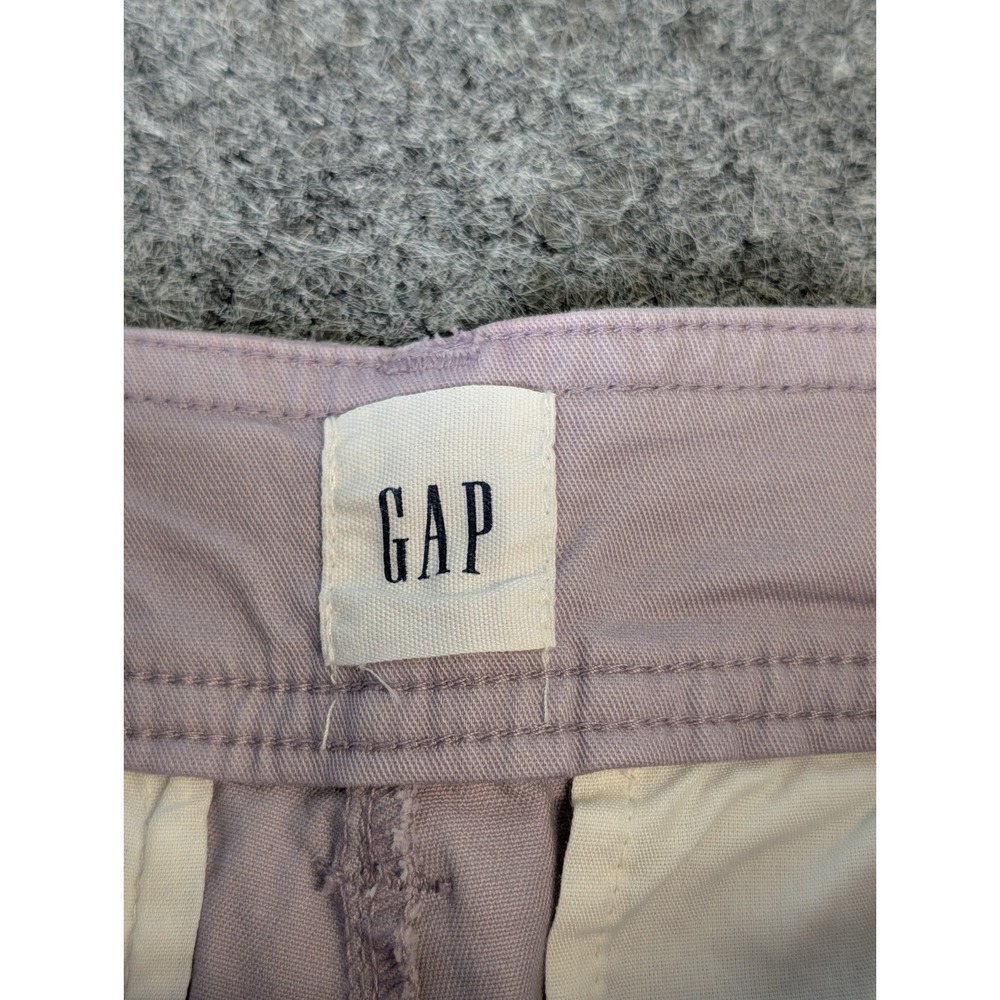 GAP Girlfriend Khakis Lavender Chinos Women's 6 Wide Leg Crop Pants EUC - Picture 3 of 11